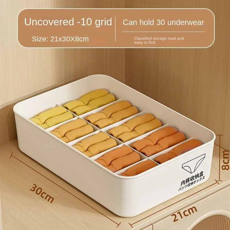 Underwear Storage Box, Split Socks Bra Organizer, Dust-proof Portable Underwear Compartment Box, Large Capacity Thickened Simple - Julia M LifeStyles