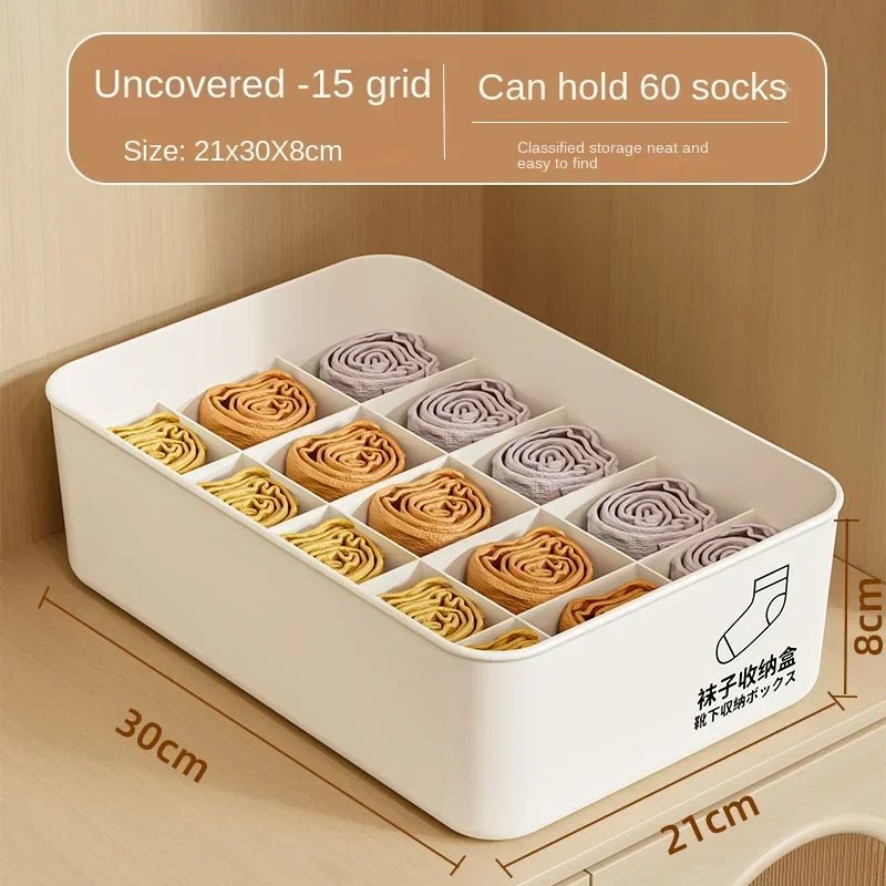 Underwear Storage Box, Split Socks Bra Organizer, Dust-proof Portable Underwear Compartment Box, Large Capacity Thickened Simple - Julia M LifeStyles