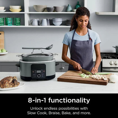 Versatile 8 - in - 1 Slow Cooker with Triple Fusion Heat Technology - Julia M LifeStyles