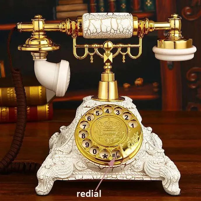Vintage Resin Rotating Dial Landline Phone decor Julia M Home & Kitchen   