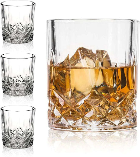 Vintage Whiskey Glasses Unique Bourbon Glass Ultra - clear Layer Vintage Wine Vodka Bourbon Cocktail Scottish Glass Bar - Julia M LifeStyles