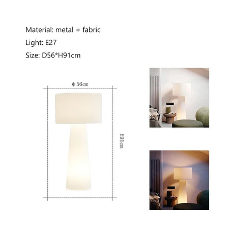 Wabi Sabi Fabric LED Floor Lamp - Julia M LifeStyles