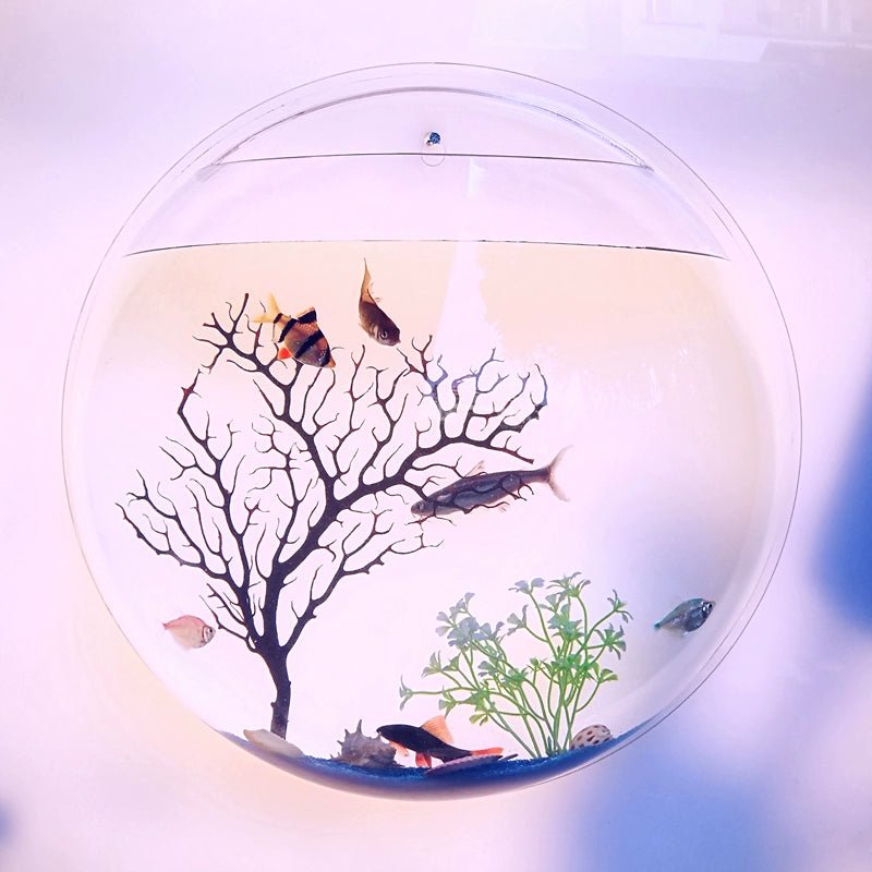 Wall-Mounted Fish Tank Vase - Creative Living Room Décor - Julia M LifeStyles