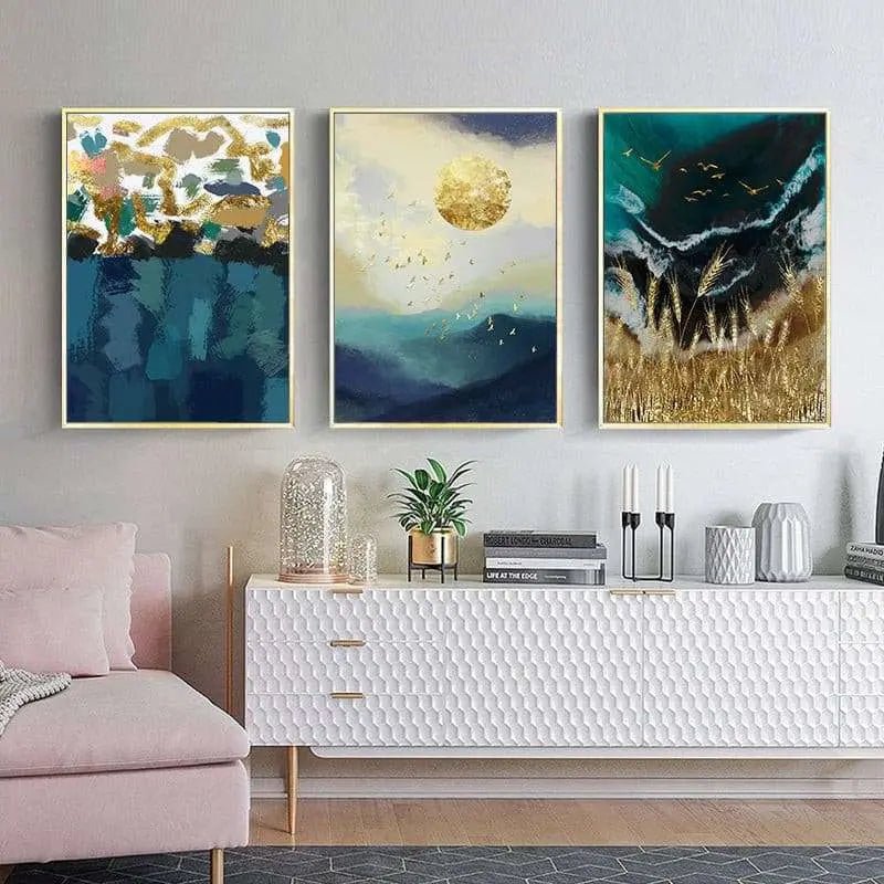 Wheat Field Sun Wave Canvas - Julia M LifeStyles