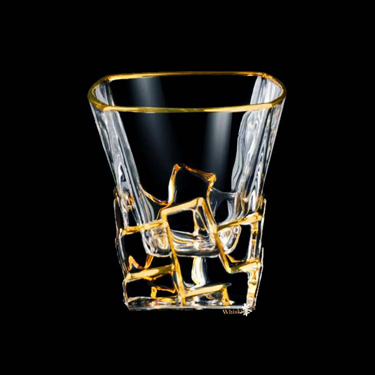 Whiskey Glass Tumblers Set Gold Line Wine Whisky Glasses Golden Painted Crystal Barware Multi - function Beer Cocktail Gift Box - Julia M LifeStyles