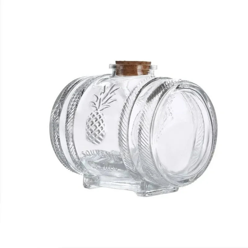 Elegant Lead-Free Glass Whiskey Decanter with Wooden Support - Julia M LifeStyles