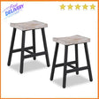 White Backless Bar Stools, Set of 2 - Julia M LifeStyles