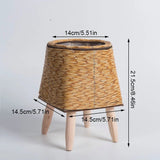 Wicker Basket Rattan Planting Flower Pot Handmade Woven Storage Basket Laundry Basket Floor To Floor Potted Green Plant Pots - Julia M LifeStyles