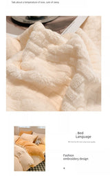 Winter Bed Milk Fiber Thickened Four-Piece Set - Julia M LifeStyles