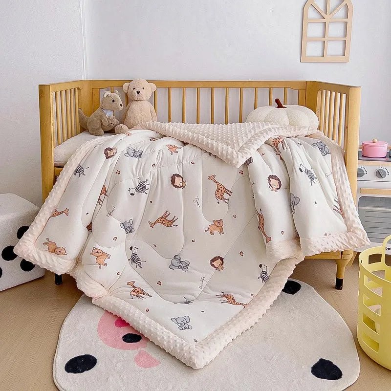 Winter Warm Baby Quilt Comforter Quilted Blanket Summer Soft Nap Cover Bed Thick Blanket Newborn Infant Swaddle Wrap Bedding - Julia M LifeStyles