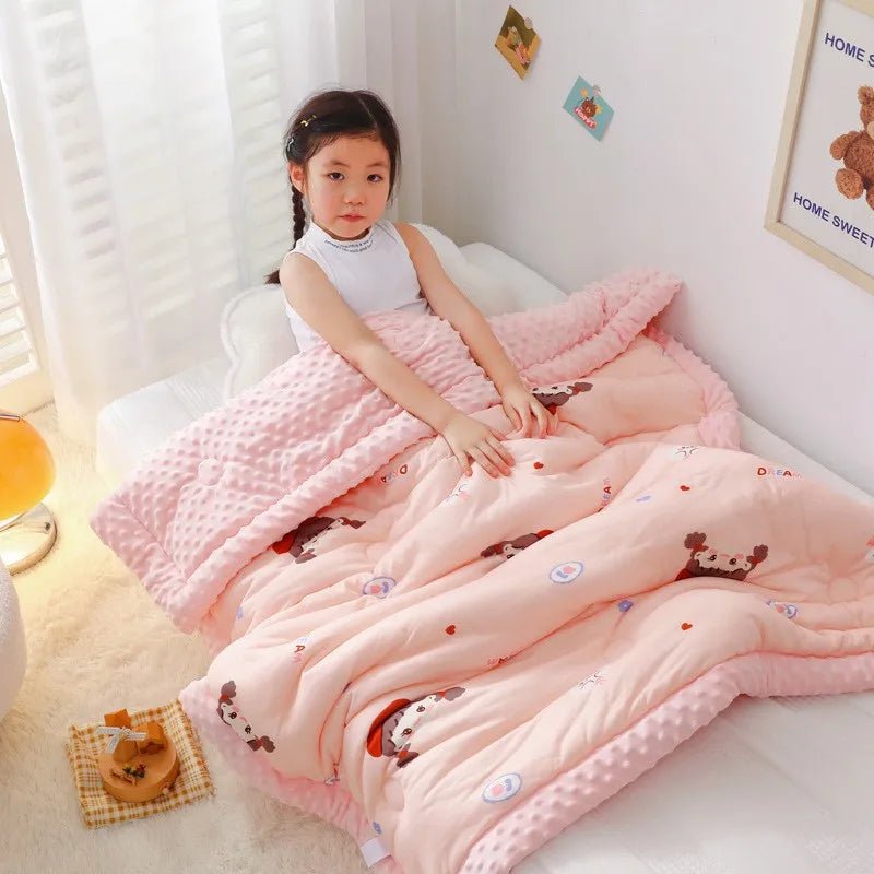 Winter Warm Baby Quilt Comforter Quilted Blanket Summer Soft Nap Cover Bed Thick Blanket Newborn Infant Swaddle Wrap Bedding - Julia M LifeStyles