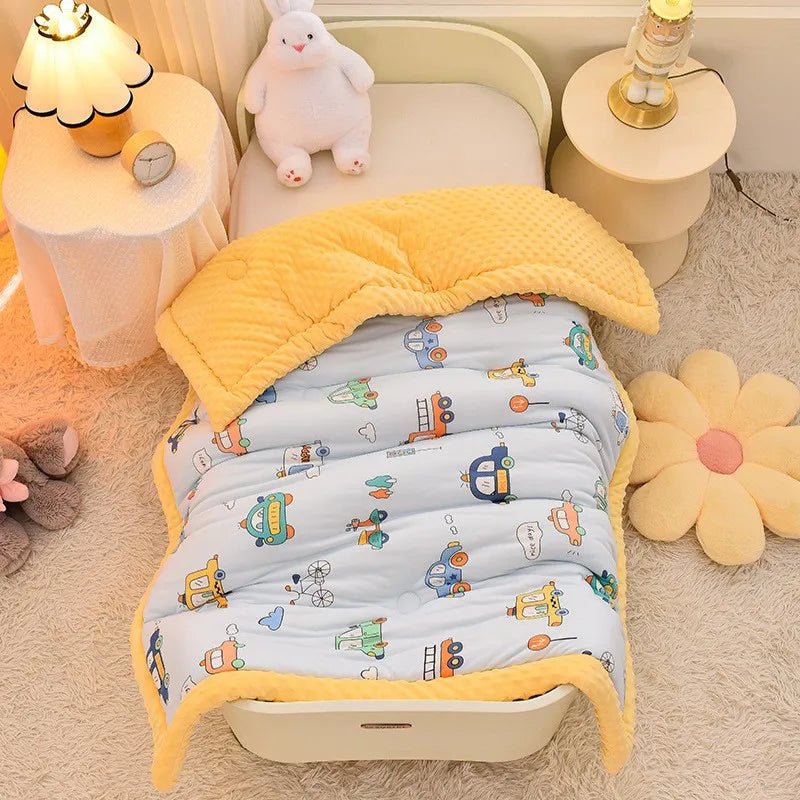 Winter Warm Baby Quilt Comforter Quilted Blanket Summer Soft Nap Cover Bed Thick Blanket Newborn Infant Swaddle Wrap Bedding - Julia M LifeStyles