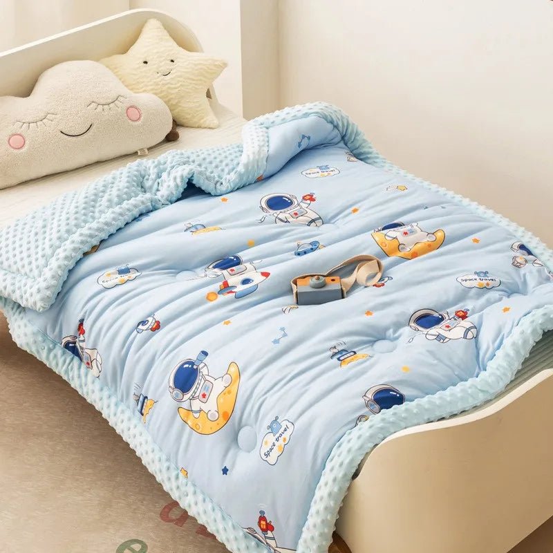 Winter Warm Baby Quilt Comforter Quilted Blanket Summer Soft Nap Cover Bed Thick Blanket Newborn Infant Swaddle Wrap Bedding - Julia M LifeStyles