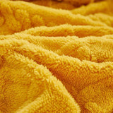 Winter Warm Yellow Taff Velvet Fleece Bed Sheet - Julia M LifeStyles