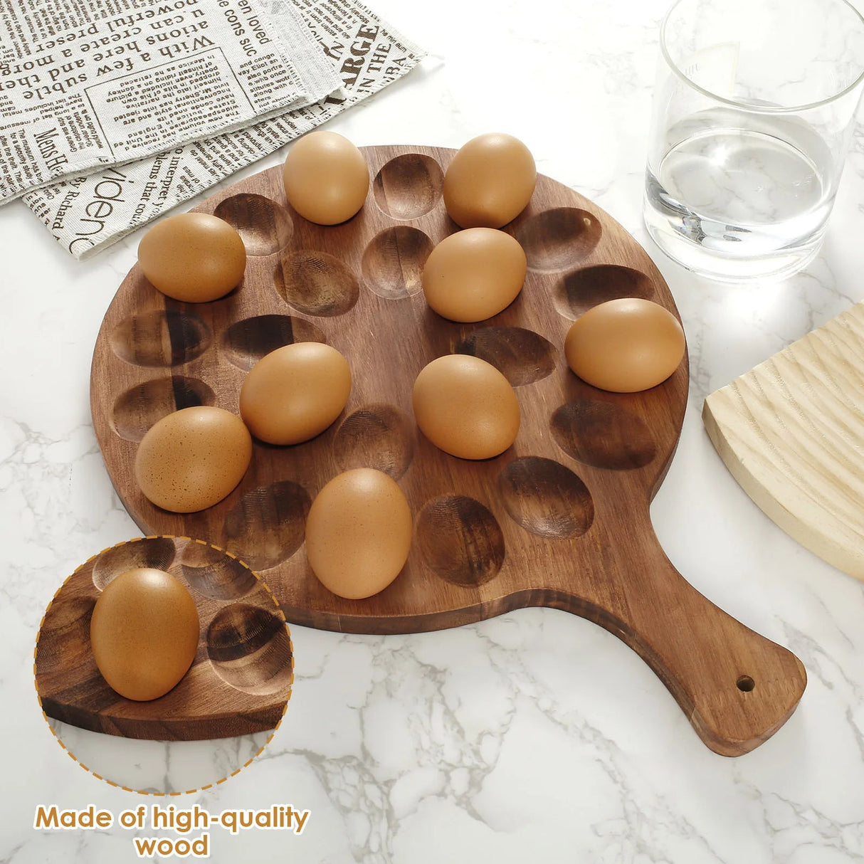 Wood Egg Holder & Charcuterie Board - Julia M LifeStyles