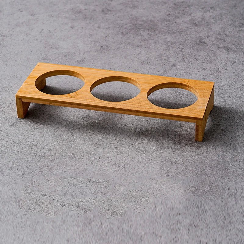 Wooden Condiment Set with Stainless Steel Dip Bowls on Bamboo Tray - Julia M LifeStyles