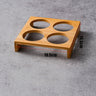 Wooden Condiment Set with Stainless Steel Dip Bowls on Bamboo Tray - Julia M LifeStyles