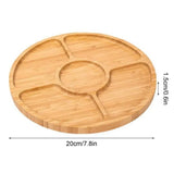 Wooden Divided Round Serving Tray - Perfect for Parties - Julia M LifeStyles