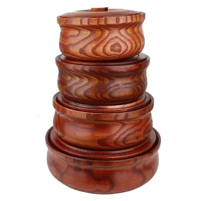 Wooden Salad Bowl with Lid - Eco - Friendly & Durable - Julia M LifeStyles