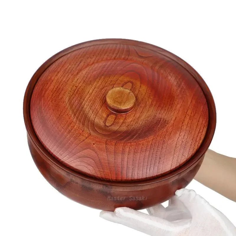 Wooden Salad Bowl with Lid - Eco - Friendly & Durable - Julia M LifeStyles