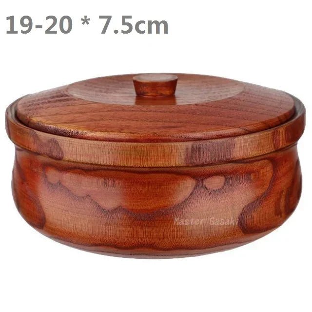 Wooden Salad Bowl with Lid - Eco - Friendly & Durable - Julia M LifeStyles