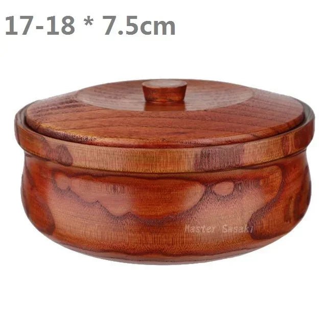 Wooden Salad Bowl with Lid - Eco - Friendly & Durable - Julia M LifeStyles