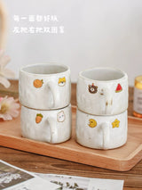 Original Japanese Style Handmade Retro Stoneware Coffee Cup Creative Cute Young Adult Heart Mug Cup - Julia M LifeStyles