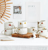 Original Japanese Style Handmade Retro Stoneware Coffee Cup Creative Cute Young Adult Heart Mug Cup - Julia M LifeStyles