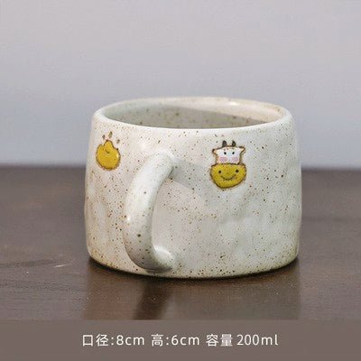 Original Japanese Style Handmade Retro Stoneware Coffee Cup Creative Cute Young Adult Heart Mug Cup - Julia M LifeStyles