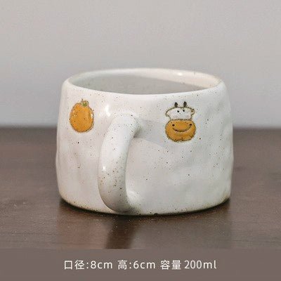 Original Japanese Style Handmade Retro Stoneware Coffee Cup Creative Cute Young Adult Heart Mug Cup - Julia M LifeStyles