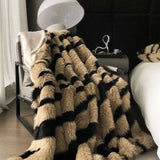 Zebra Print Luxury Faux Fur Blanket - Julia M LifeStyles