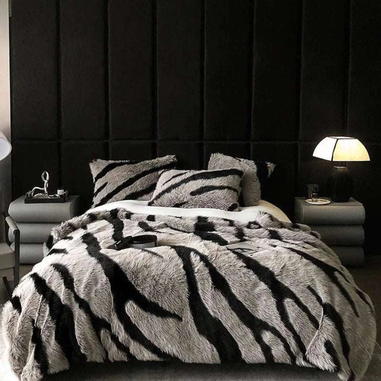 Zebra Print Luxury Faux Fur Blanket - Julia M LifeStyles