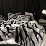 Zebra Print Luxury Faux Fur Blanket - Julia M LifeStyles